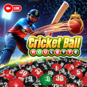 Cricket Ball Roulette live wheel tile artwork